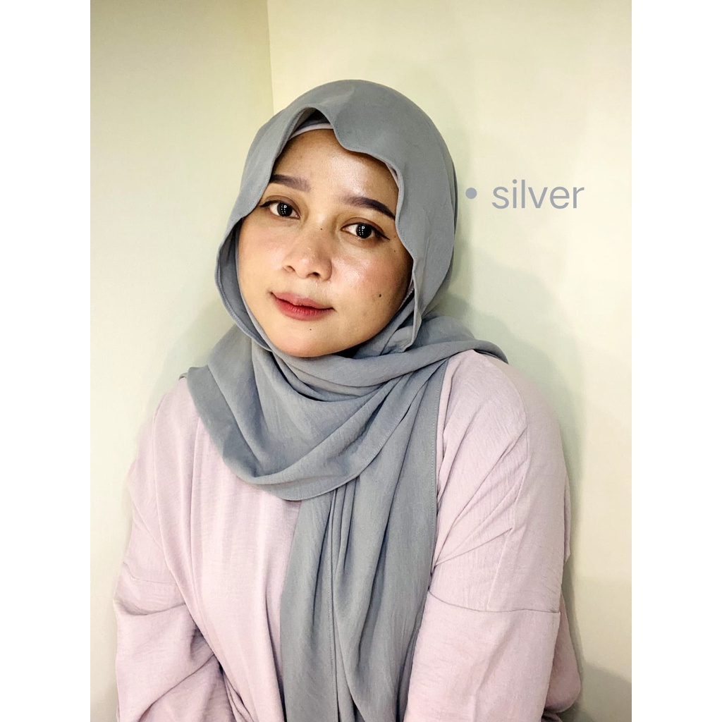 HIJAB Segitiga Instan cringkel air flow/ HIJAB MELEYOT / HIJAB SEGITIGA INNER KUPING