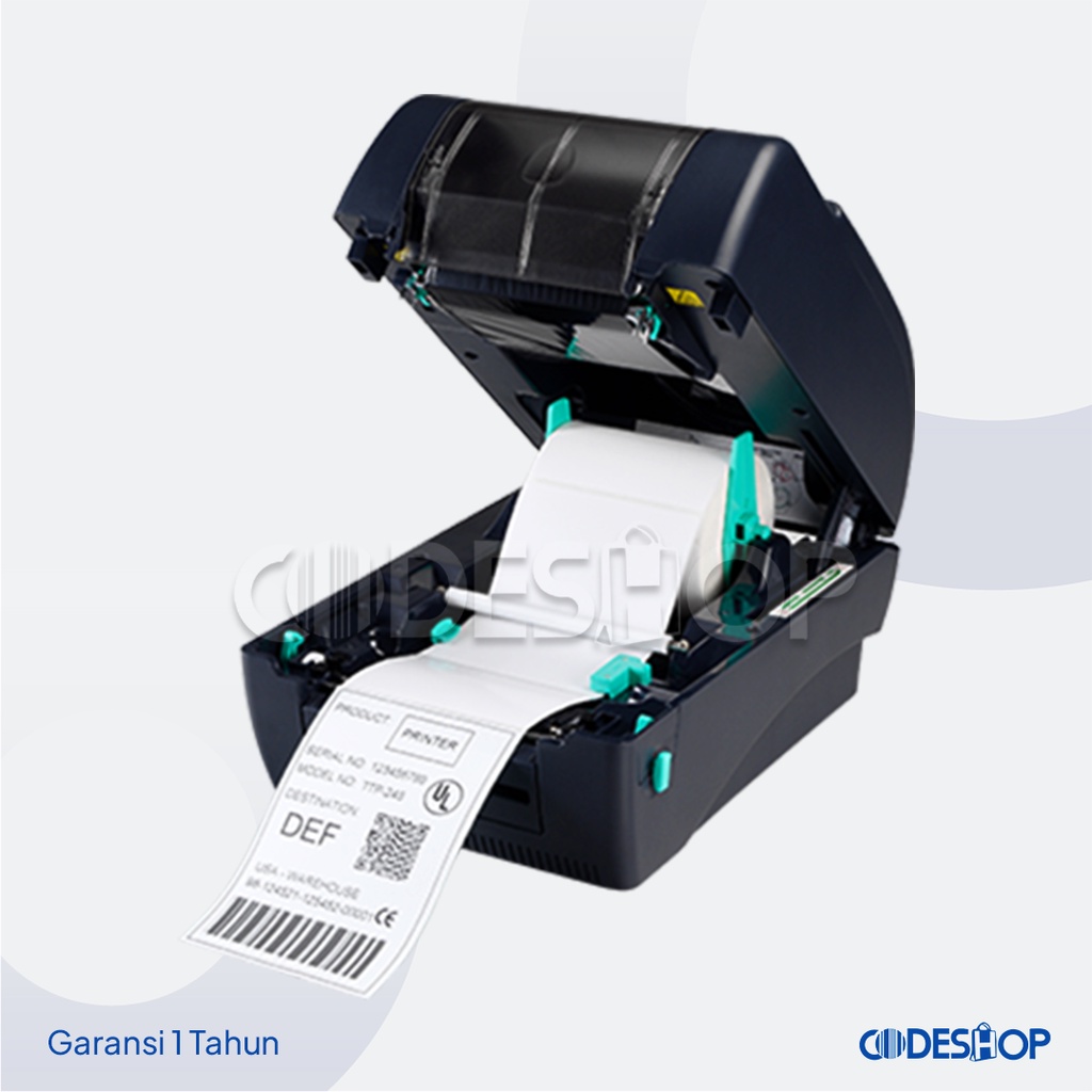 Printer Barcode TSC TTP-244 PRO Cetak Label 203 Dpi USB &amp; Serial