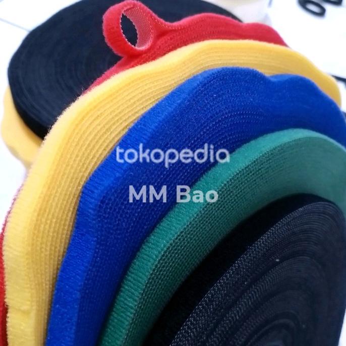 

velcro pengikat kabel Fiber optik 1 cm dan 2 cm Per rol 25 meter