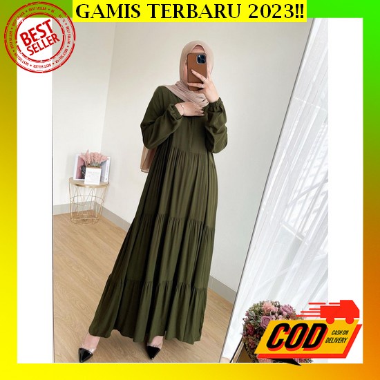 Baju Muslim Gamis Syar'I Syari Terbaru Gamis Kondangan Modern Remaja Mewah Kekinian [Cod] Rrgemilang