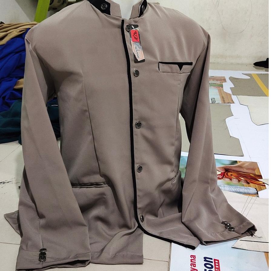 ❁ Jasko Lis Polos Jas Koko Motif Plat Bahan Hightwis Tebal Lembut FL00 / Fashion Muslim / Pakaian Mu