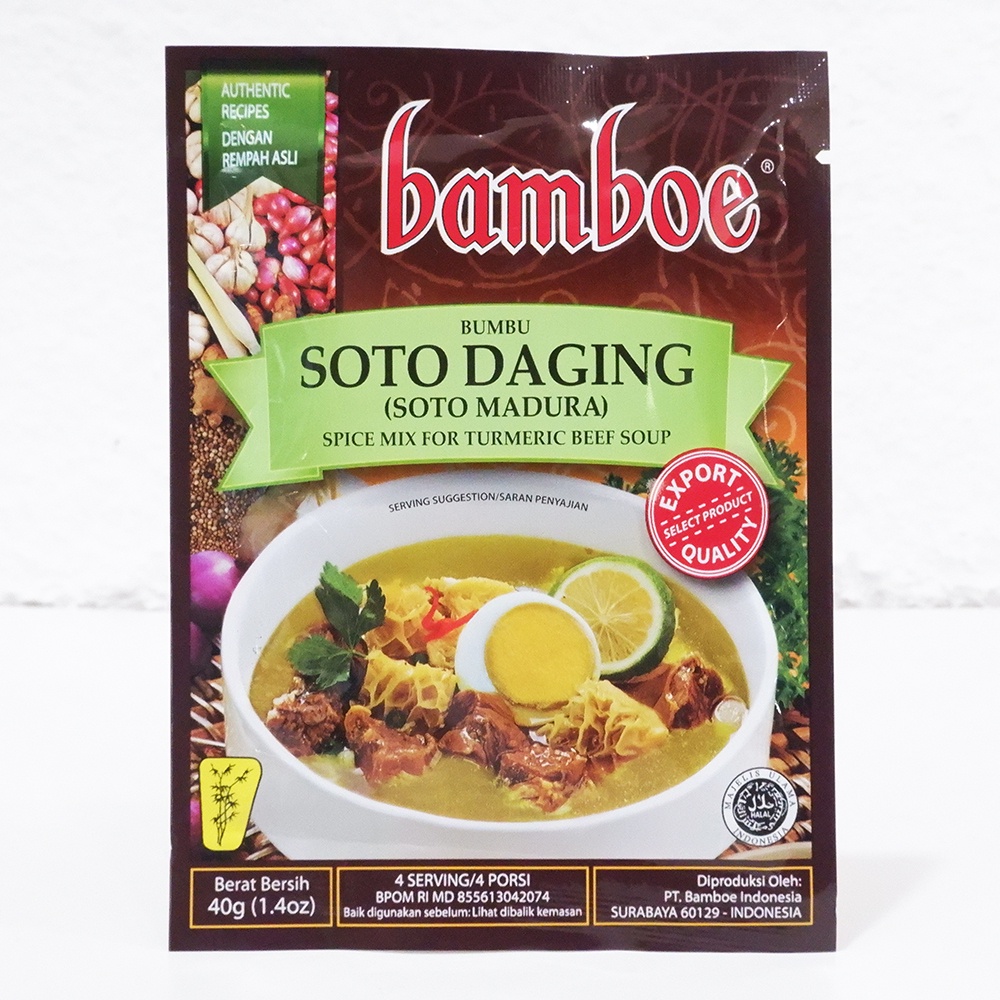 

Bumbu Soto Madura Spice Mix Turmeric Beef Soup - Bamboe Organic