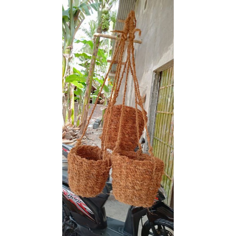 Pot Anggrek Gantung Polos/Pot sabut Kelapa/Pot Anggrek/Pot Serabut Kelapa/Media Tanaman Anggrek