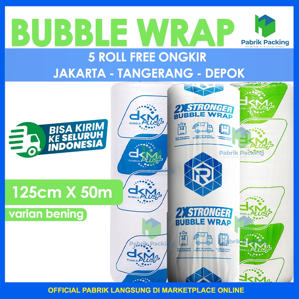 

BUBBLE WRAP ROLL BENING DKM PLUS VARIANT BENING SIZE 125 CM x 50 M