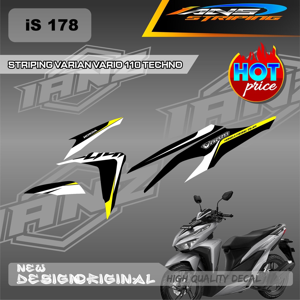 DECAL STRIPING LIST VARIO TECHNO 110 OLD / HONDA VARIO TECHNO 110 MENGGUNKAN BAHAN BERKUALITAS /  TIDAK MUDAH PUDAR / DECAL KERETA VARIO TECHNO  IS178