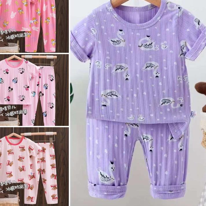 ✰ Piyama Anak New Ku Bao Lengan Pendek Girl 1 ➨