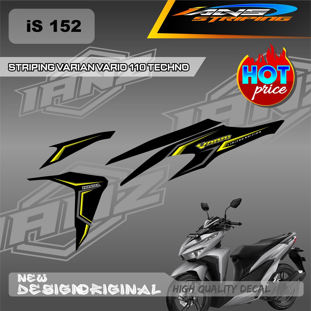 DECAL STRIPING LIST VARIO TECHNO 110 OLD / HONDA VARIO TECHNO 110 MENGGUNKAN BAHAN BERKUALITAS /  TIDAK MUDAH PUDAR / DECAL KERETA VARIO TECHNO  IS152