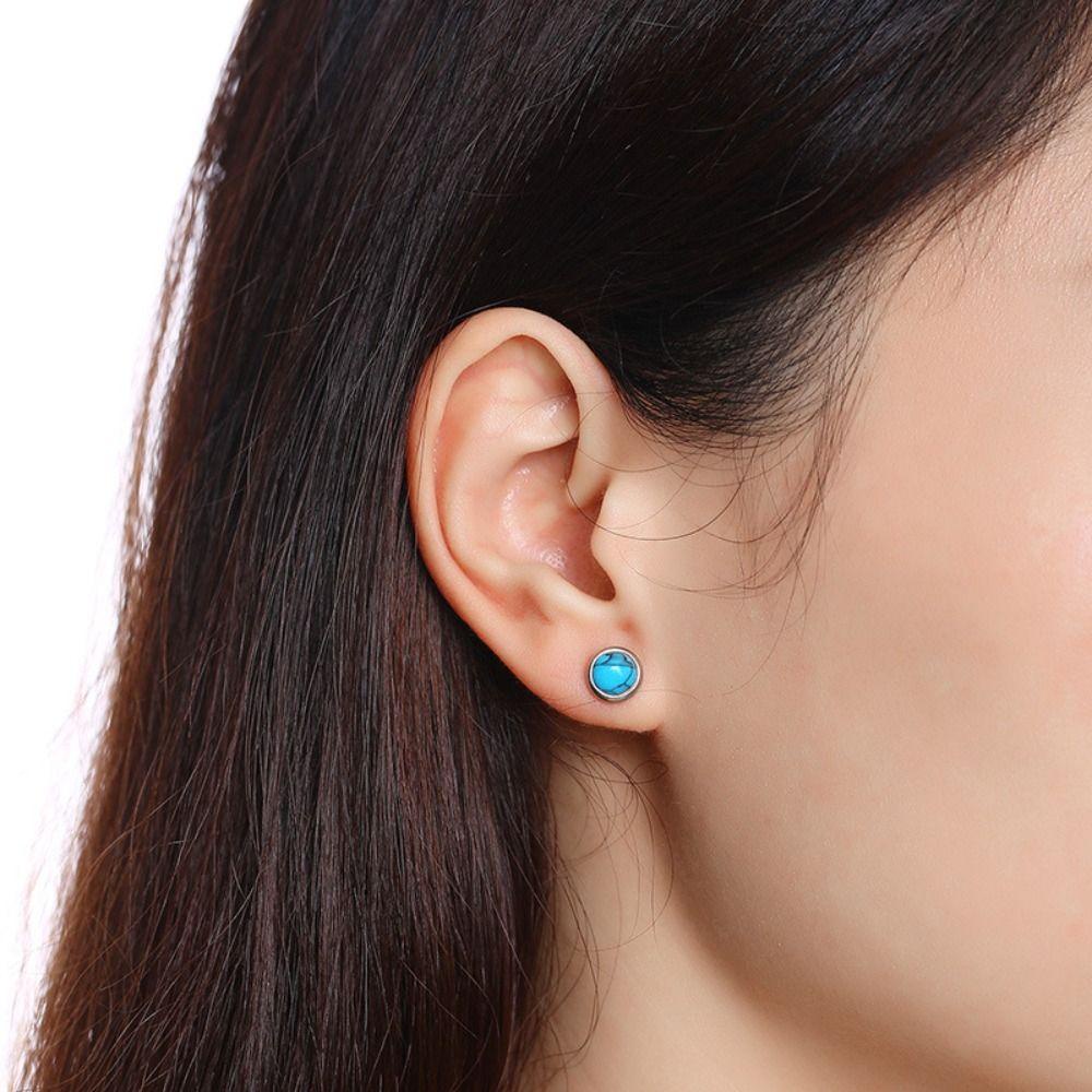 Needway Wanita Anting Bulat Kepribadian Peri Mewah Fashion Klasik Vintage Elegan Ear Stud