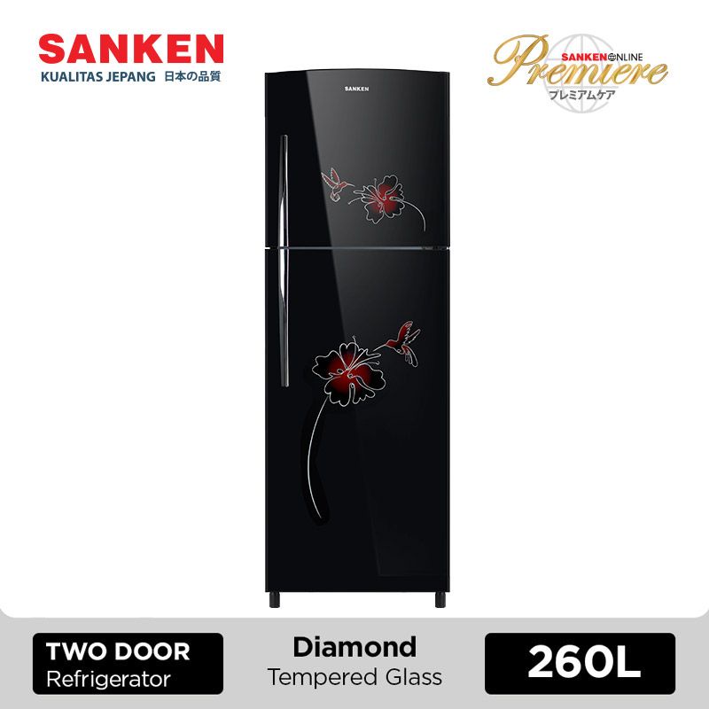 Sanken Kulkas 2 Pintu SK-G266AH-BK Hitam