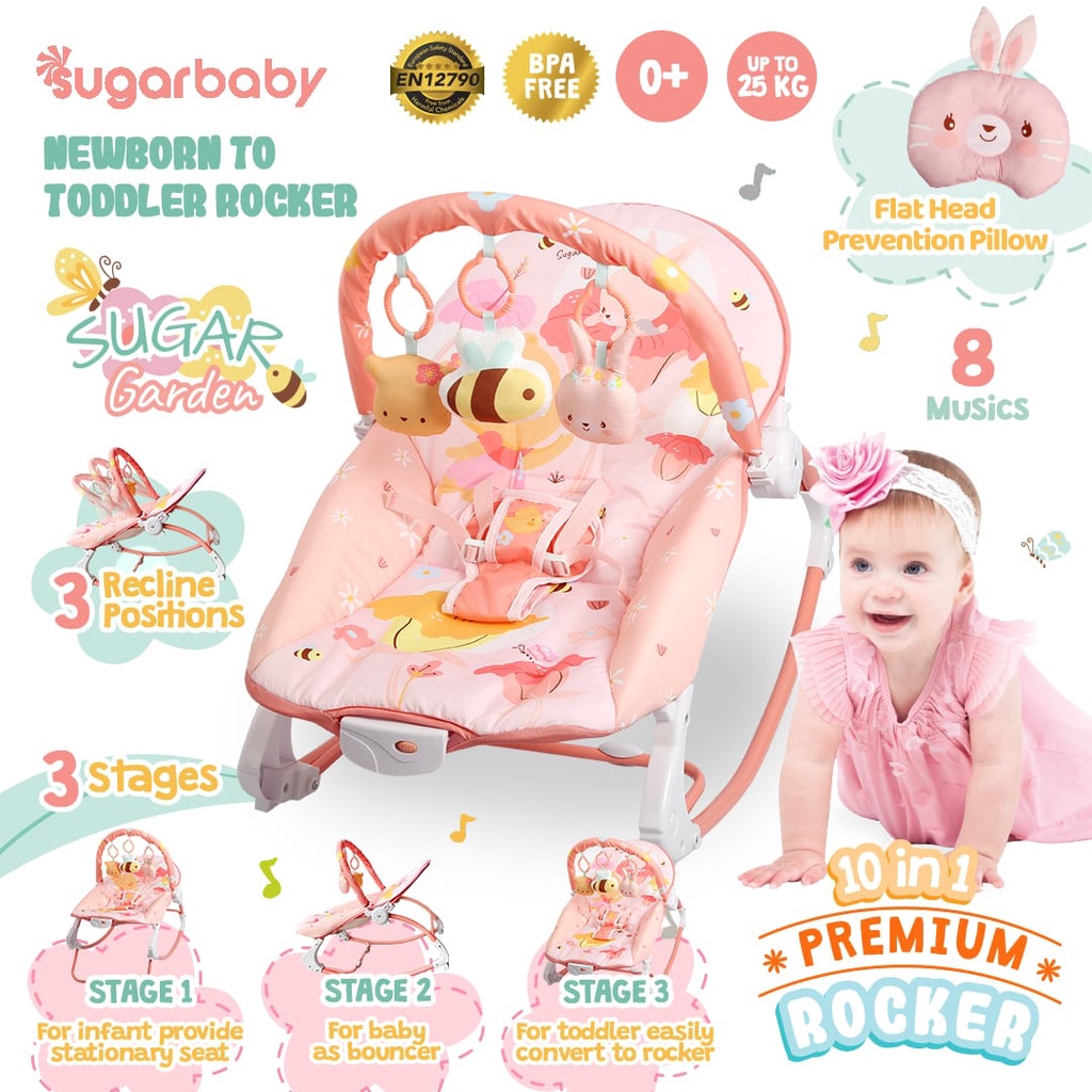Sugar Baby Rocking 10in1 | Sugar Baby 10in1 | Bouncer Sugarbaby | Sugarbaby Rocker | Ayunan Bayi