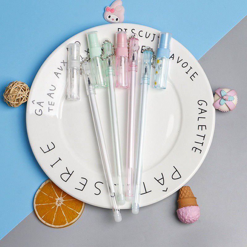 Pena Gantungan Botol Parfum Unik Black Ink Gel Pulpen Murah Gel Bolpen