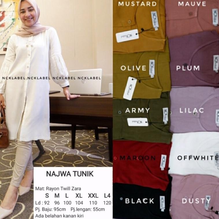 Terlaris NAJTUNIK By NCK Label , TUNIK MURAH, RAYON TWILL ZARA