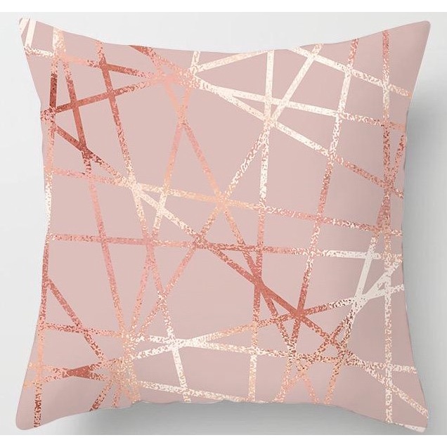 Pink Foil Series Pillow Cushion Cover / Sarung Bantal Sofa Kursi Vintage / Dekorasi / Edisi Pink