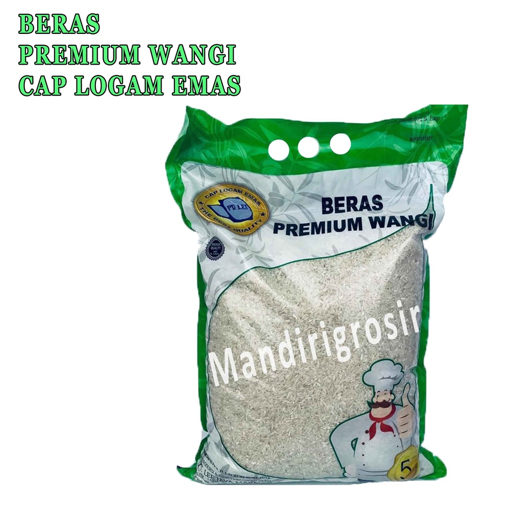BERAS PREMIUM* WANGI* 5KG * CAP LOGAM EMAS