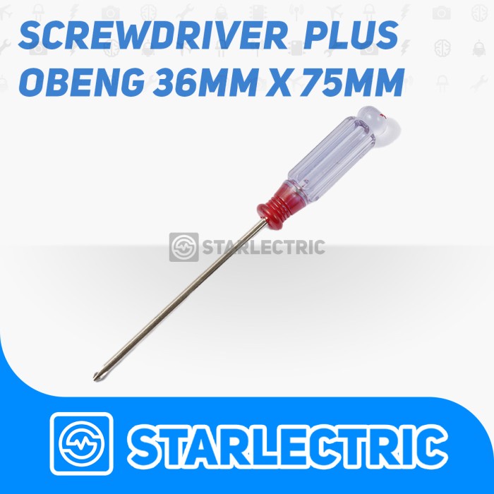 Terlaris Obeng Plus Kembang 3Mm X 75Mm