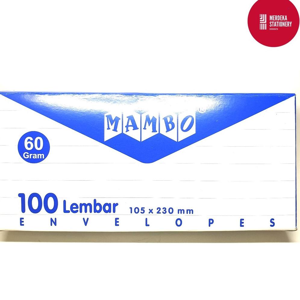 

W27 (100 LEMBAR)Amplop Mambo 90 L Putih tanpa Lem/Perekat Buka Atas ukuran:105x230mm 60gr TREND ☸