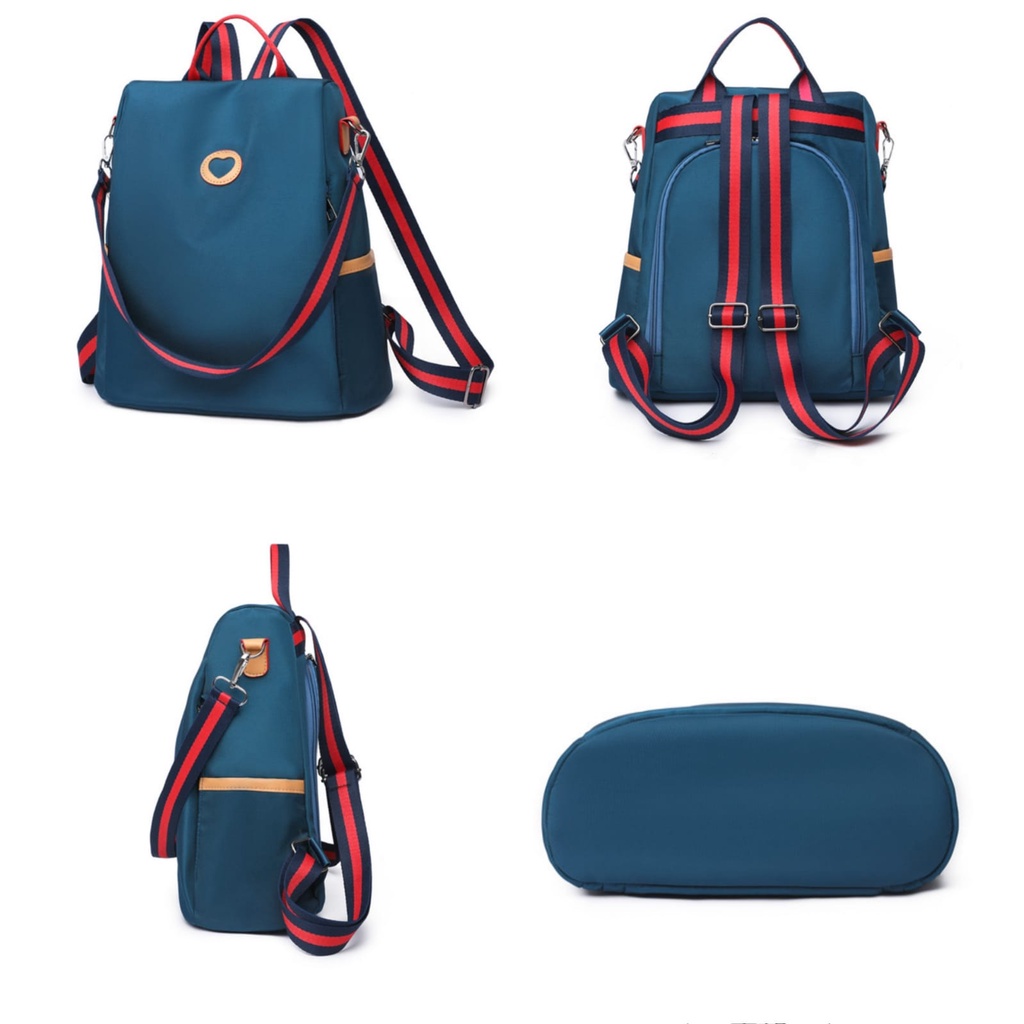 TAS RANSEL WANITA IMPORT KOREA ANTI AIR SEKOLAH KULIAH KERJA BIRU YURIKA TA727B2 BACKPACK GENDONG KEKINIAN PUNGGUNG BRANDED REMAJA FASHION PREMIUM BATAM