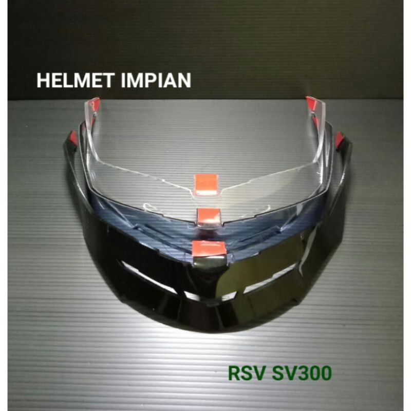 Spoiler Helm RSV SV300 All Series Hitam Bening