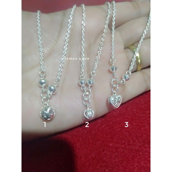 Kalung Perak Asli Kalung Perak Motif Anak dan Dewasa