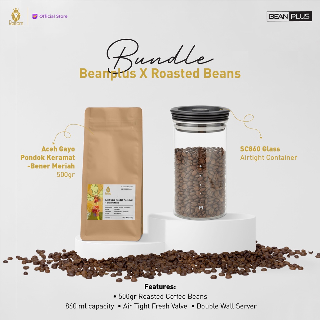 

Bundle Glass Airtight Container & Aceh Gayo Bener Meria (500gr)
