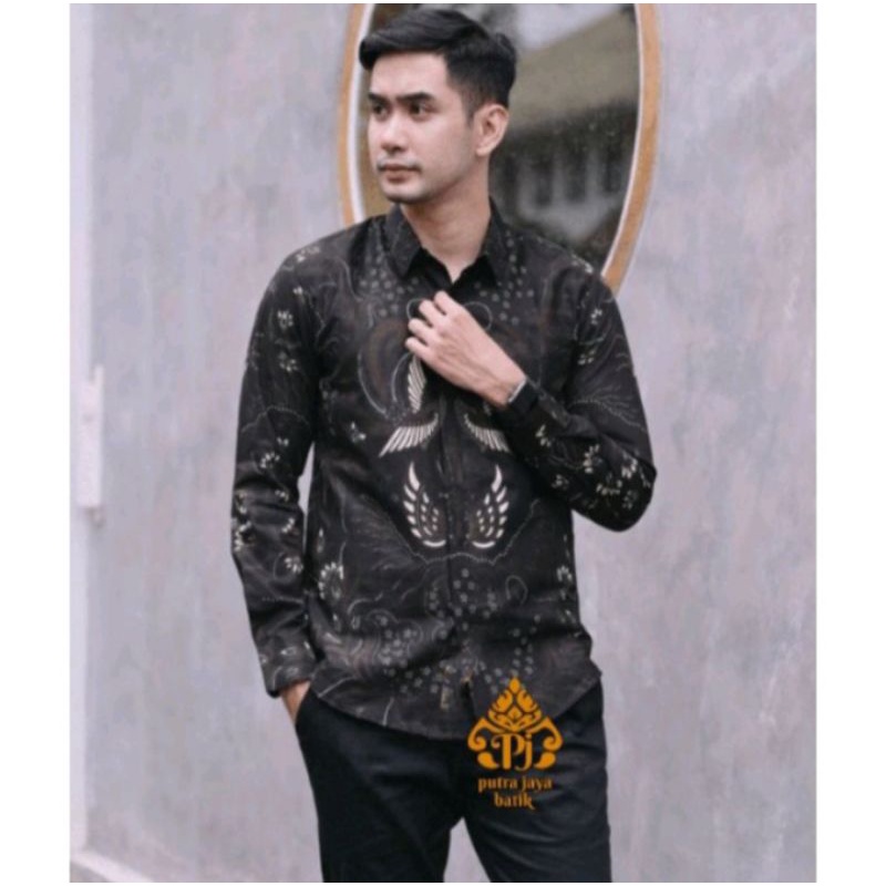 BAJU BATIK COWOK KEREN || BAJU BATIK COWOK || BATIL COWOK WARNA HITAM ||BAKU BATIK || BAJU BATI MURA