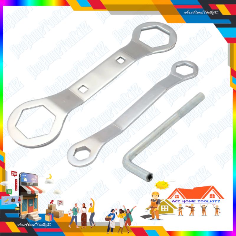 KUNCI KLEP BAUT KAMPAS KOPLING , L , 17 X 24 , 39 X 41 MM CVT COUPLING BLOK MESIN NUT WRENCH