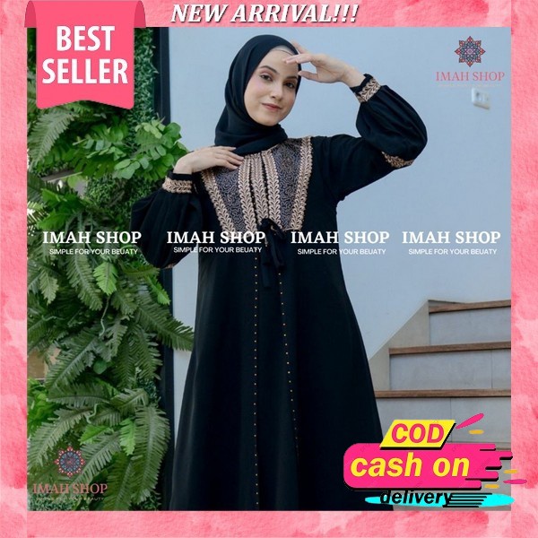 Kaftan Payet Import / Abaya Saudi / Abaya Saudia / Kaftan Saudi / Abaya Arab / Abaya Hitam / Abaya M