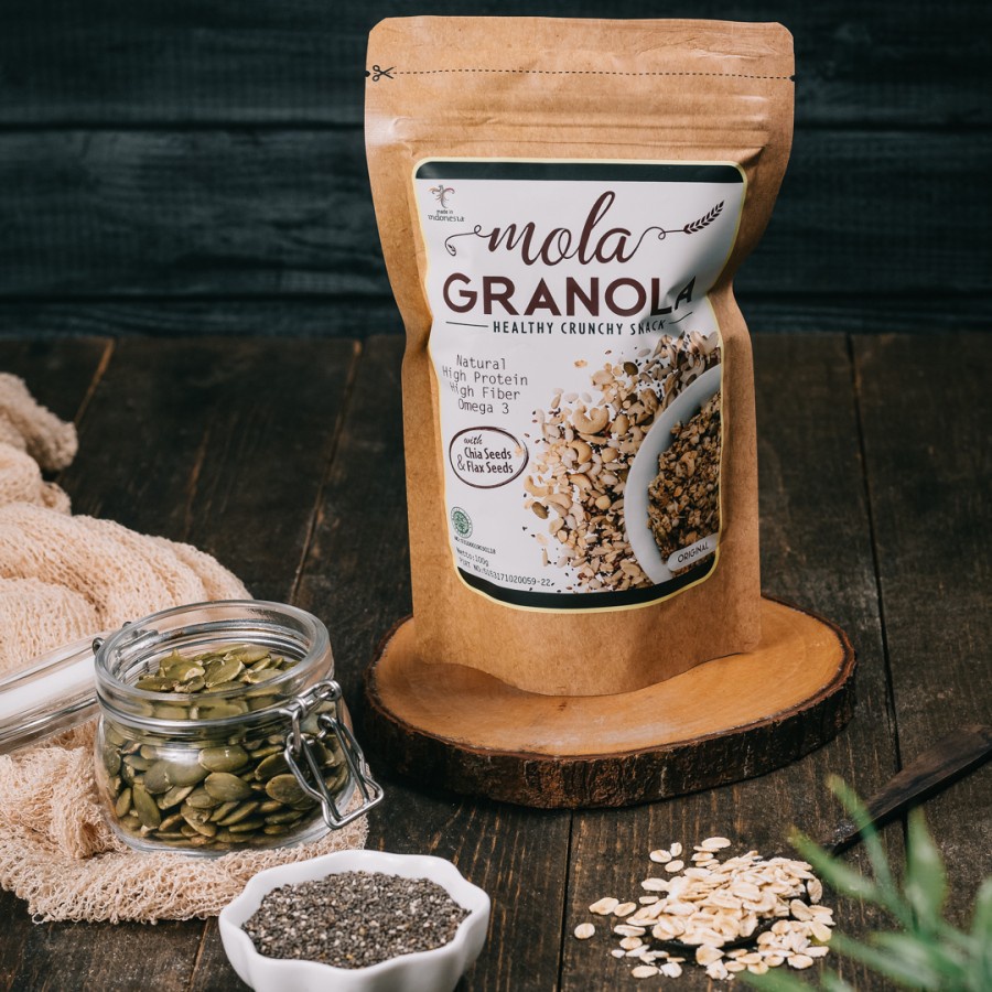 

✨NEW✨ -Paket 4 pcs Cemilan Sehat Mola Granola Bebas Pilih Rasa- 1.1.23