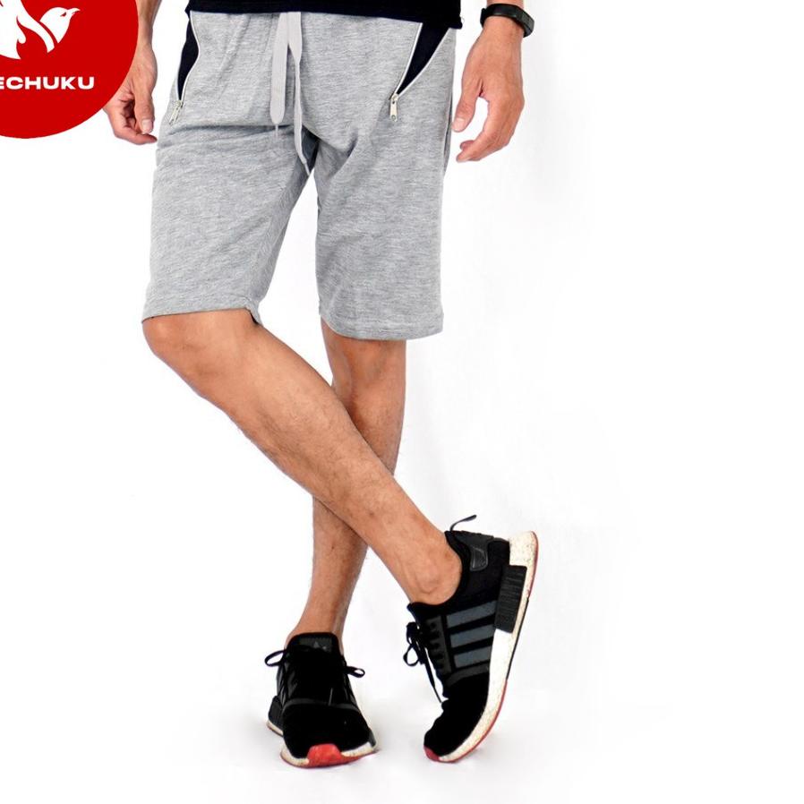 ◘ OKECHUKU Celana Pendek Jogger Joger Pria Selutut / Sedengkul Sweatpants - Jacque ❋