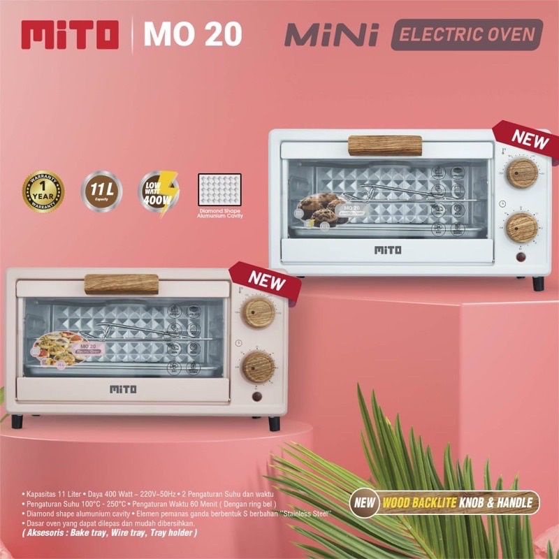 OVEN MITO MO-20 KAPASITAS 11LITER LOW WATT / oven 11 liter