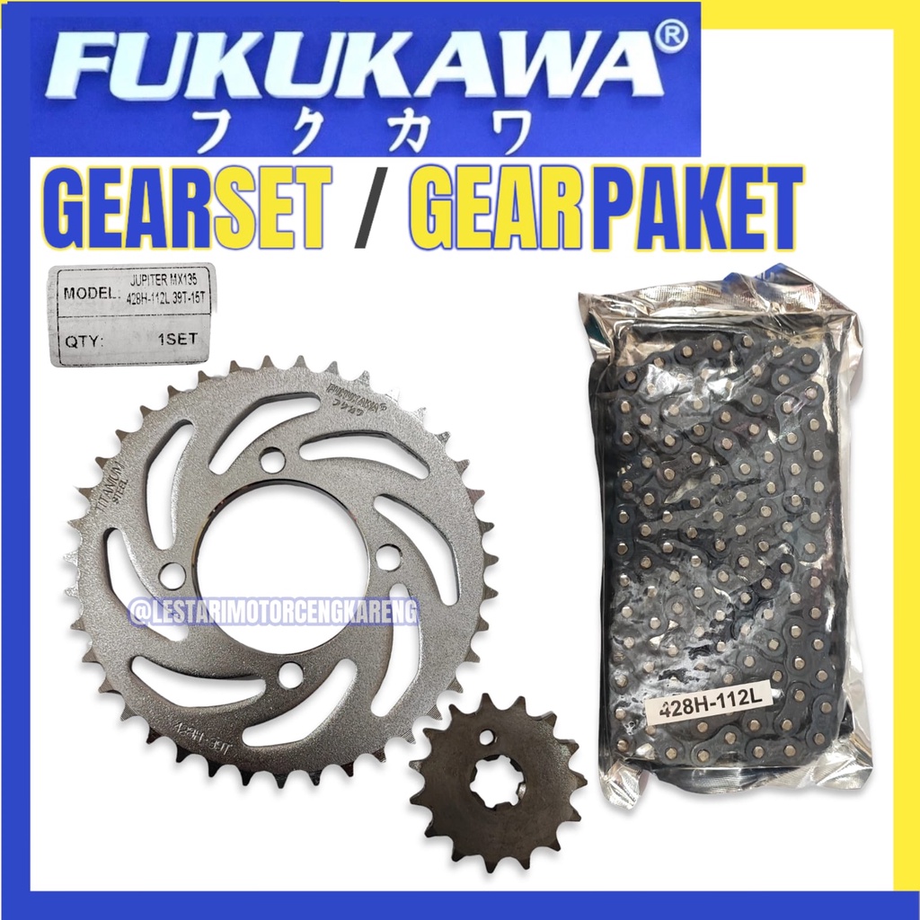 GEARSET GIRSET CHAINKIT GEAR SET JUPITER MX LAMA OLD FUKUKAWA OEM JPN