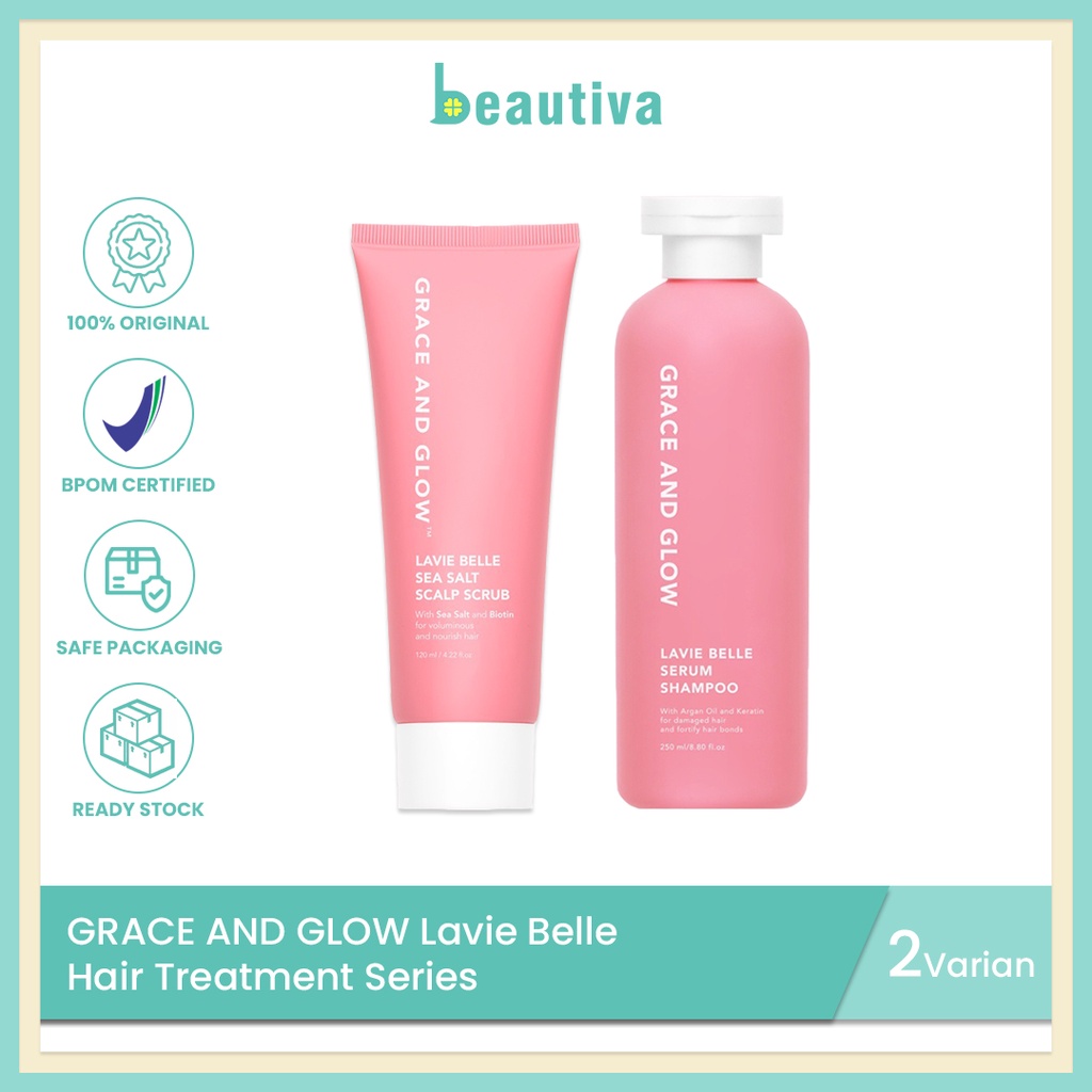 Jual Grace and Glow Lavie Belle Sea Salt Hair Scalp Scrub Serum