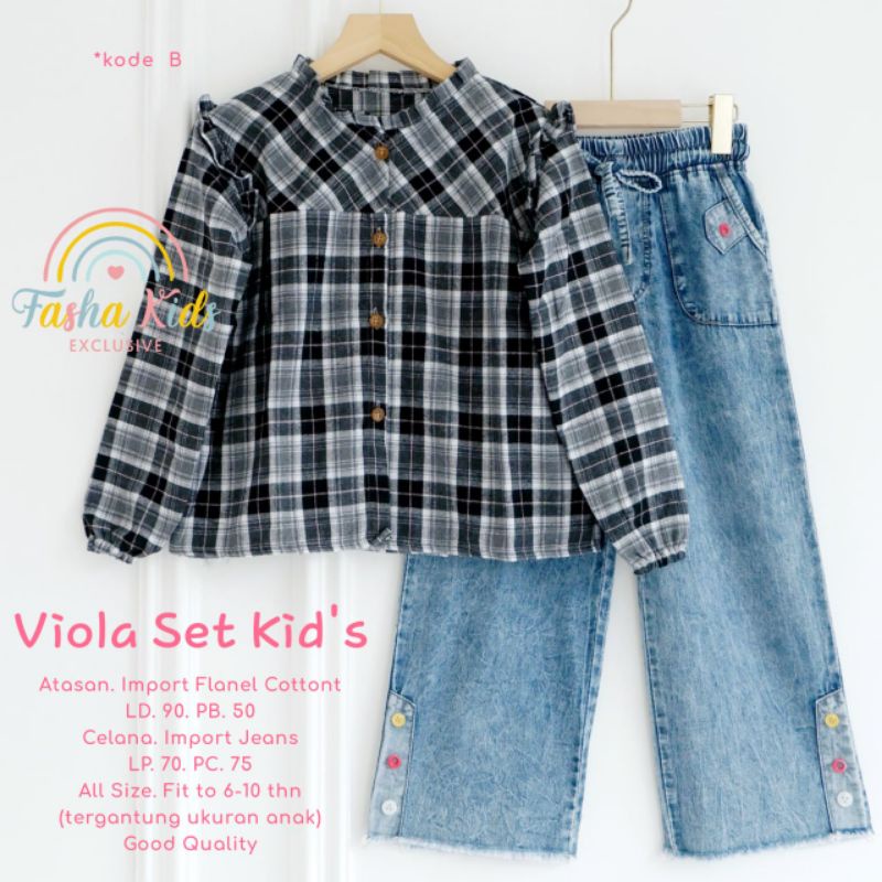 Setelan Anak Viola One Set Original By Fasha