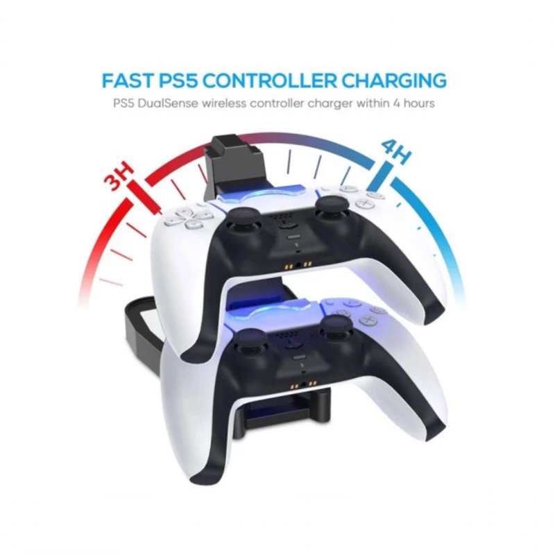 Double Fast USB Charging PS5 Charge Station Dualsense Controller Stik