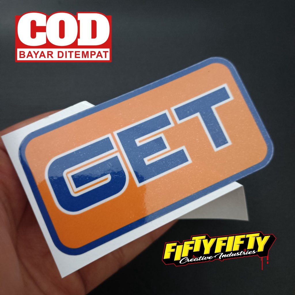 Stiker Print Cut GET Stiker Printing Laminasi Glossy Stiker Motor Mobil Helm Sudah Membentuk Pola Desain