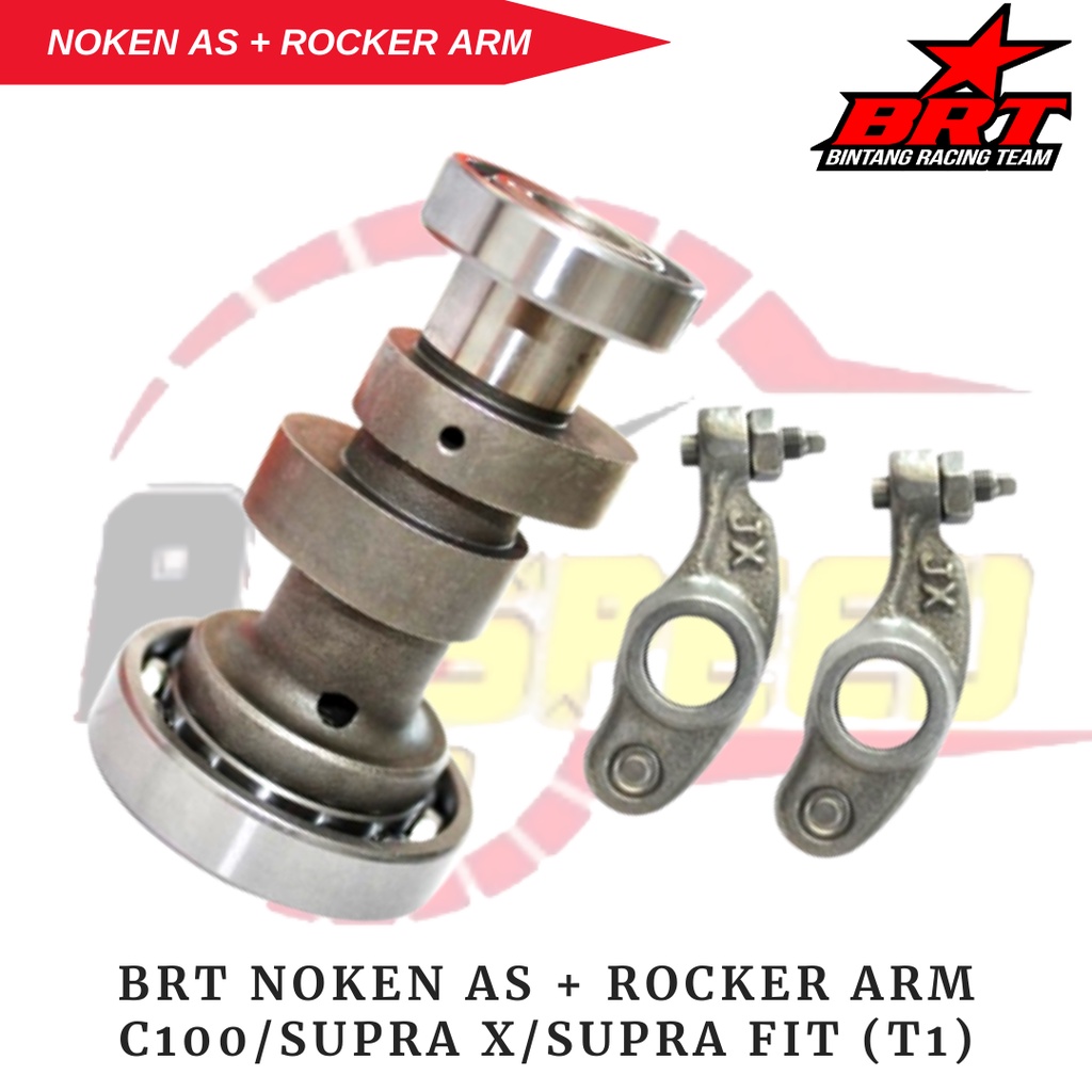 BRT Noken As + Rocker Arm Roller Temlar Honda C100 Supra Fit Legenda Astrea Grand Supra X 110 Tipe T
