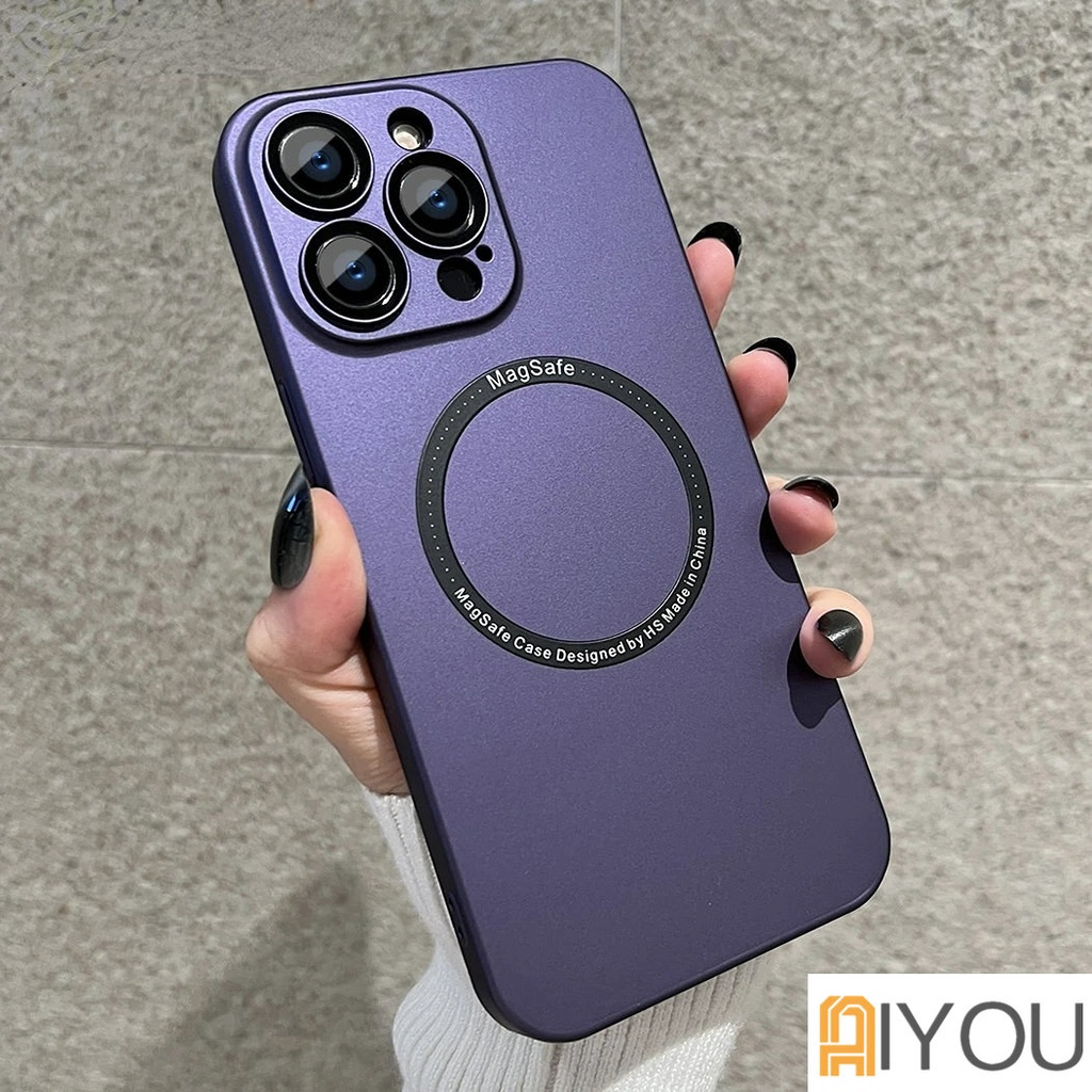 IPHONE Casing Deep Purple Silikon Cair soft Case anti-drop phone Case Dengan Pelindung Lensa Kompatibel Dengan Iphone12 13 14 Pro Max14 Plus Case Cover