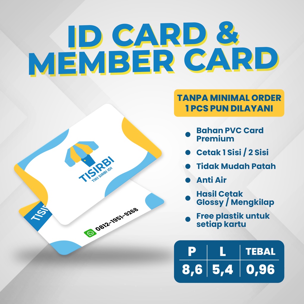 

CETAK KARTU ID CARD/KARTU MEMBER/NAME TAG/KARTU MAHASISWA/KARTU PELAJAR