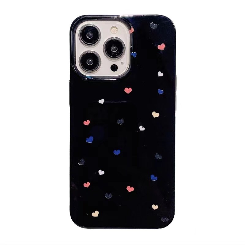 IPHONE Ins Pola Hati Cocok Untuk Iphone14 14pro 14plus 13 13mini 13pro 13prm iPhone12 7Plus 8Plus Xr XS 13 12mini Pro Max Empat Sudut Casing Ponsel Tahan Guncangan