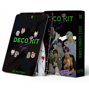 55pcs/box BT-S 2022 Album DECO KIT Photocards JIN JIMIN V RM SUGA JK J-HOPE Kartu Lomo Bangtan Boys Kpop Postcards