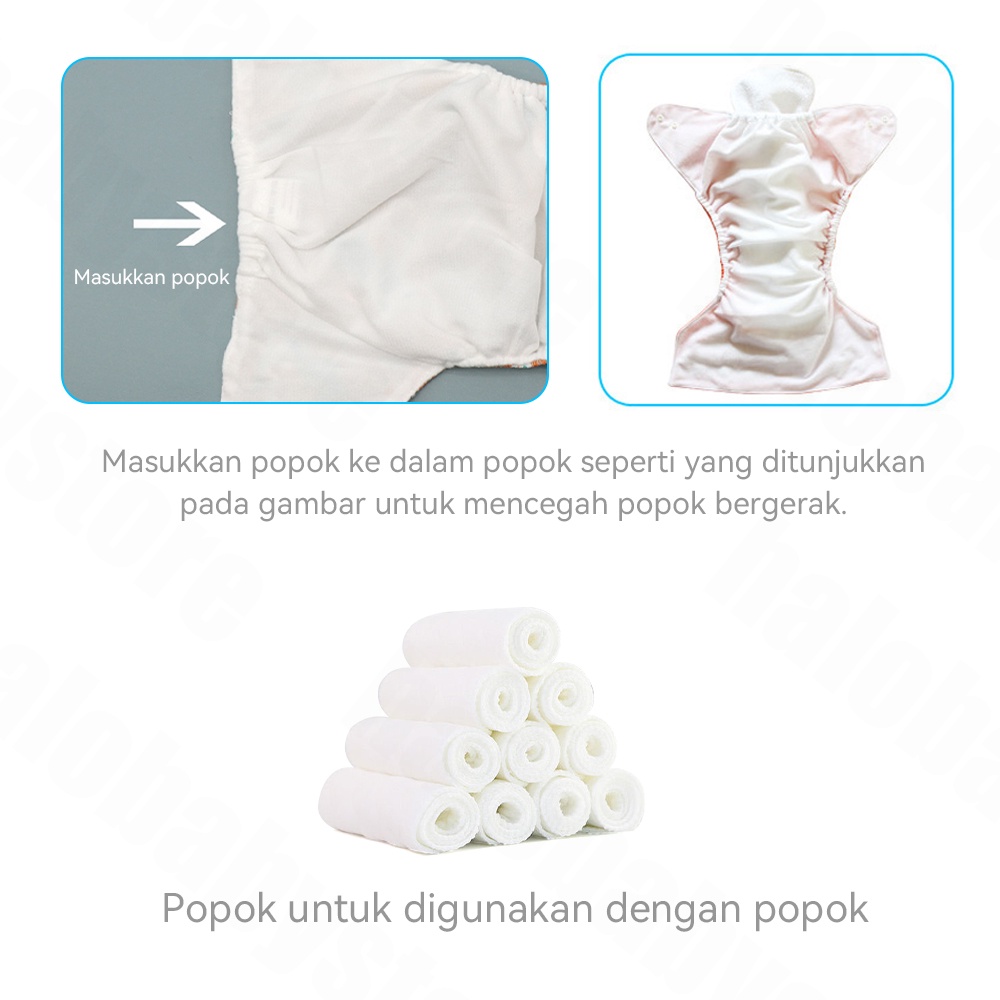 Halobaby Popok Kain Bayi/Popok Clodi Celana/clody bayi Reusable