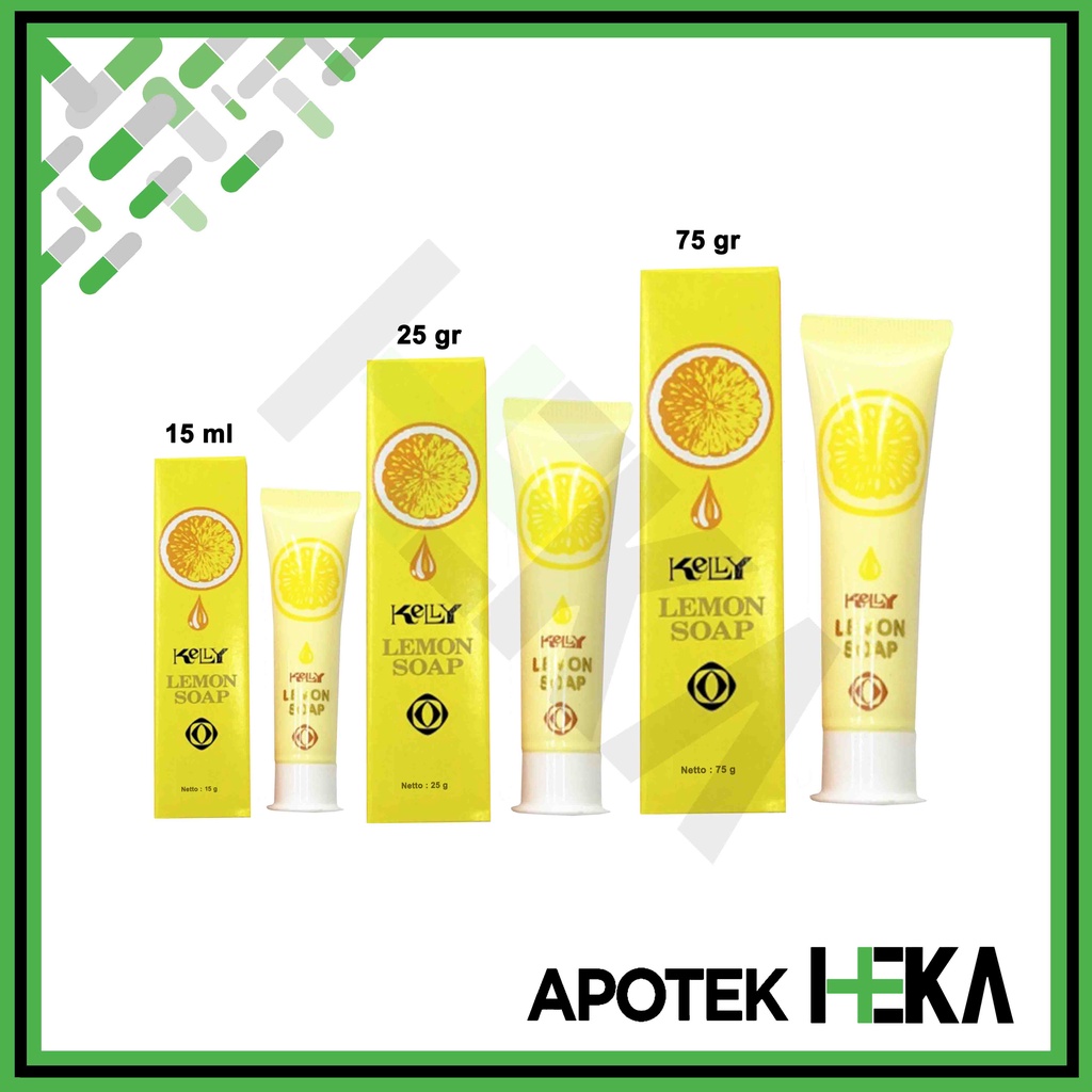 Kelly Lemon Soap 25 gr 75 gr Krim Sabun Muka Facial Wash Clean Nourish (SEMARANG)