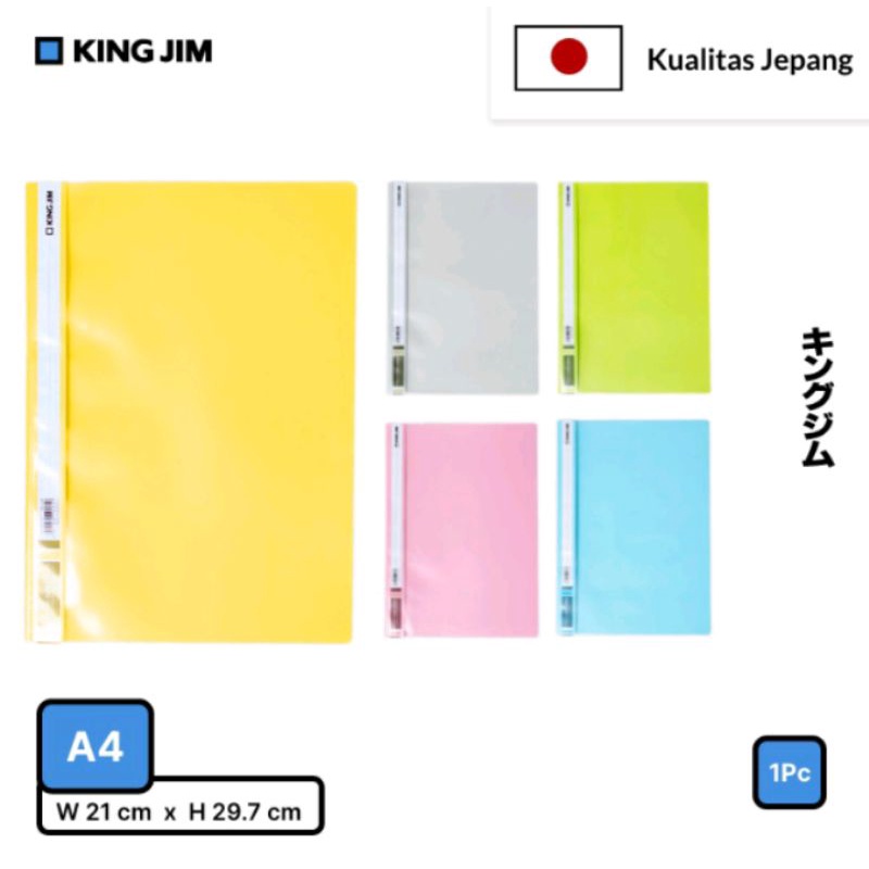 

KING JIM BUSINESS FILE F4 SOFT COLORS 4431SCGA-A4/MAP PLASTIK FASTENER ACCO A4 ORIGINAL
