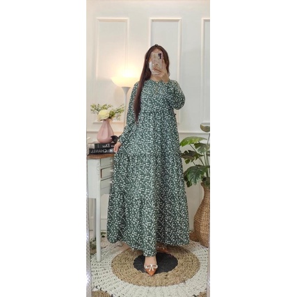 Gamis Canda Motif Rempel Gamis Rempel Motif Bunga Gamis Andin motif