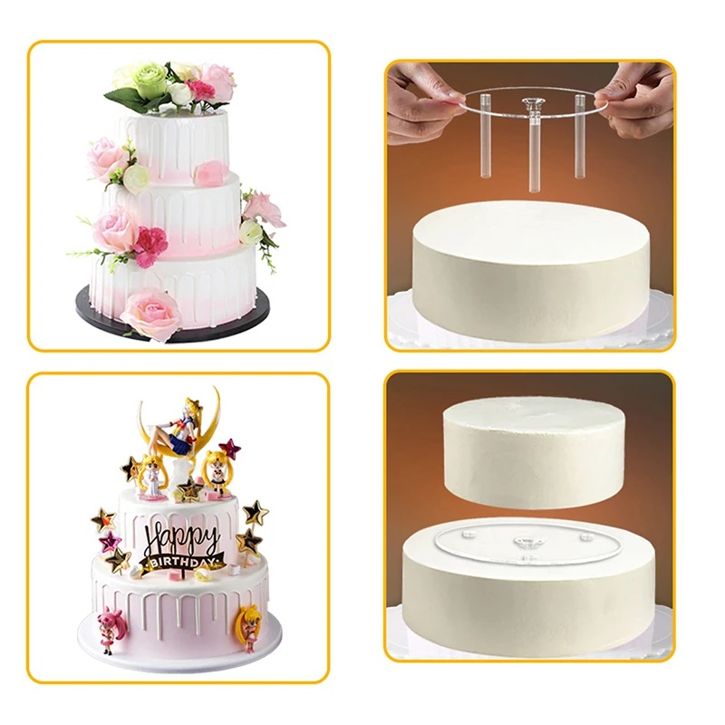 Bingkai Penyangga Kue Suspensi Piling Kue Diameter9 /12 /16/20cm/Multi-layer Dessert Rack Cake Separator/Round Dessert Stack/DIY Baking Tools