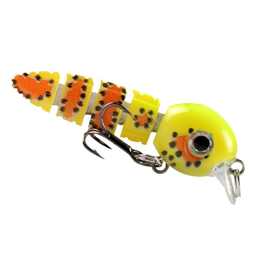 TOP Umpan Pancing Umpan 4.1G 5.5cm Umpan Keras 5bagian Tersegmentasi Bionic Fishing Lure