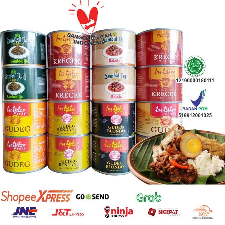 

btu-61 PROMO GUDEG KALENG BU TJITRO | SAMBAL KRECEK | SAMBEL TERI | GUDEG OLEH OLEH JOGJA .,..,.,,,,.,