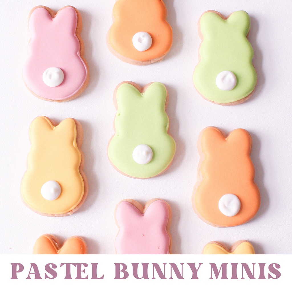 

Pastel Bunny MINIS — Sugar Cookies / Decorated Cookies / Kukis Hias