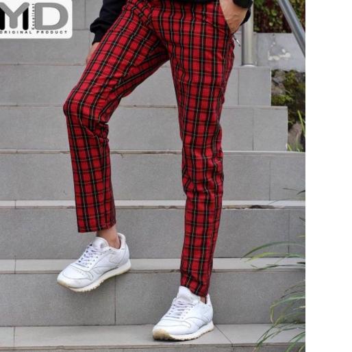 ➩ BIGSIZE - JUMBO - Celana Tartan Pria Bahan Semi Woll/ Celana Panjang Pria Kotak Kotak Premium ❁