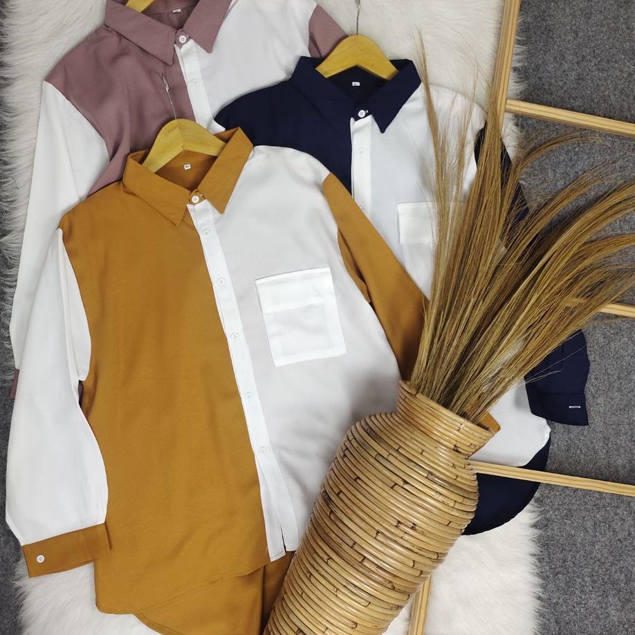 ➨ KEMEJA ATASAN JUMBO LD   150 (COD) ☆